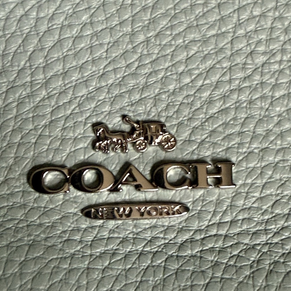 Coach Nora Kisslock Crossbody Clutch Bag Blueberry Light Blue Midnight Navy - Picture 10 of 15